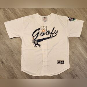 Vintage Disney Mickey & Co Sports Club Goofy Baseball Jersey Starter Size Large